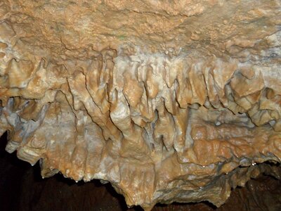 Vertical cave of laichingen rock structure photo