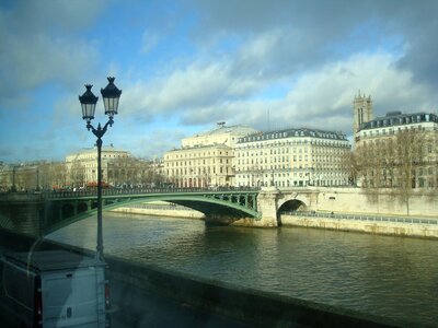 Eiffel seine river bridge photo