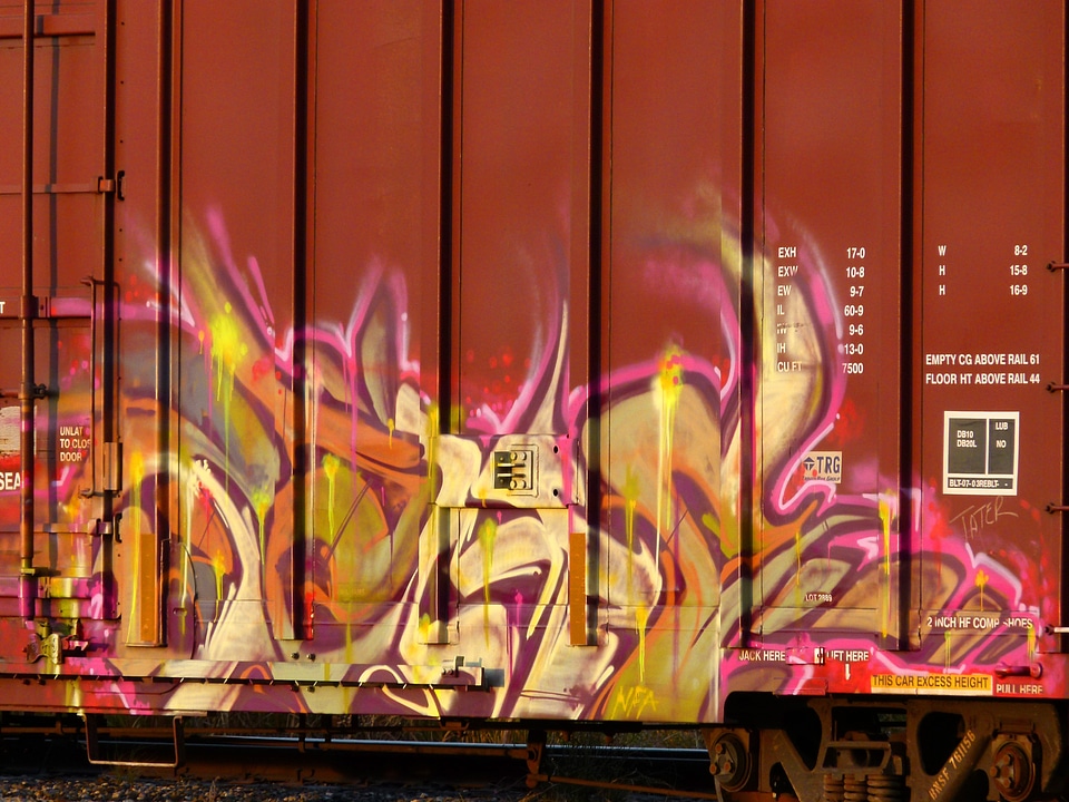 Rail wagon transportation painting