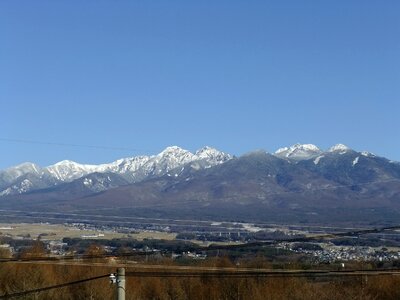 Nagano snow mountain hakuba mountain range