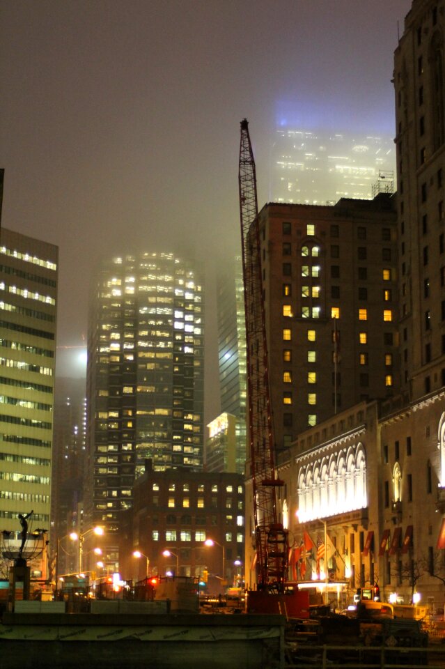 City at night toronto skyline