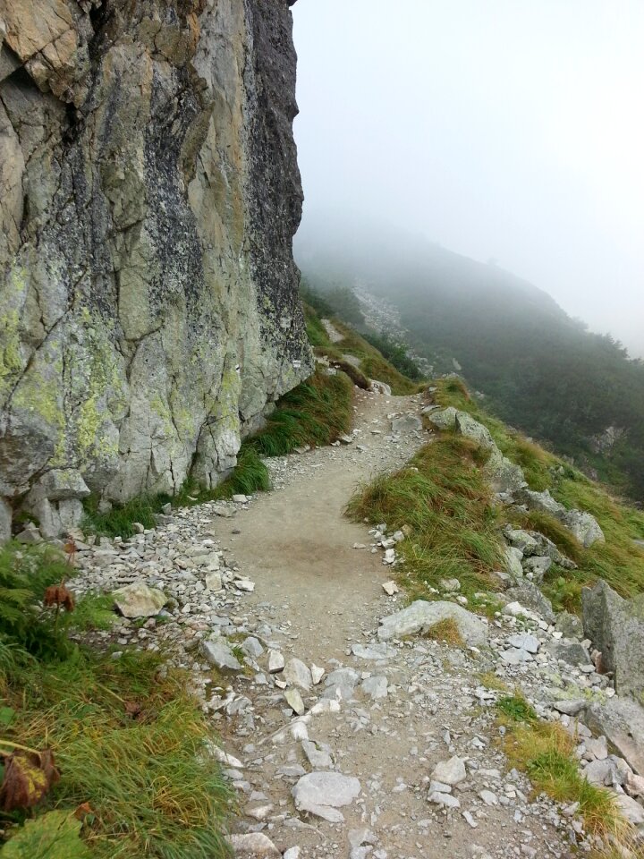 The path cliff rock