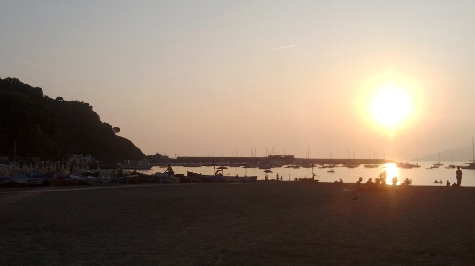 Sunset evening beach photo
