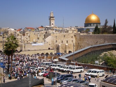 Historic temple mount wailing wall photo