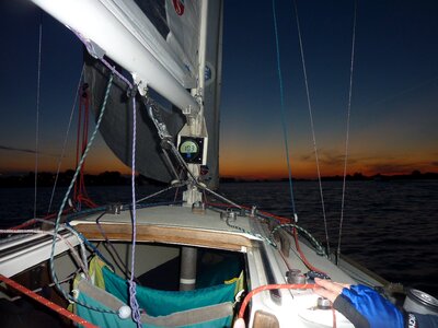 Sailing sailing ship sunset photo