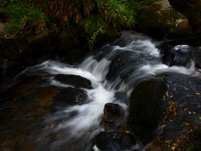 Waterfall blurry stones photo