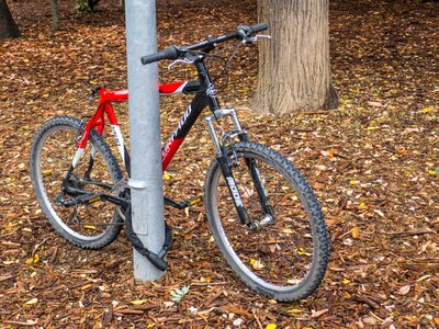 Old cyclist padlock photo