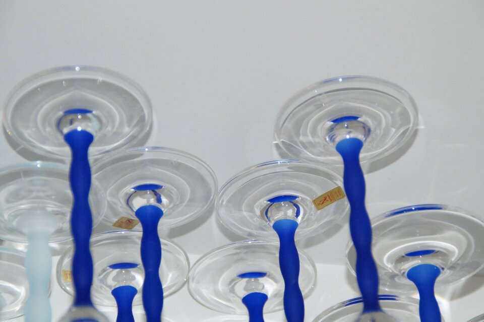 Glass stems glass in the shelf