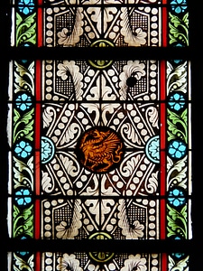 Colorful glass church faith