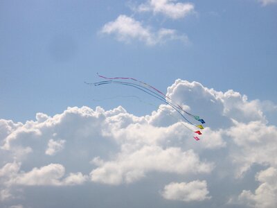 Blue kite cloudiness photo