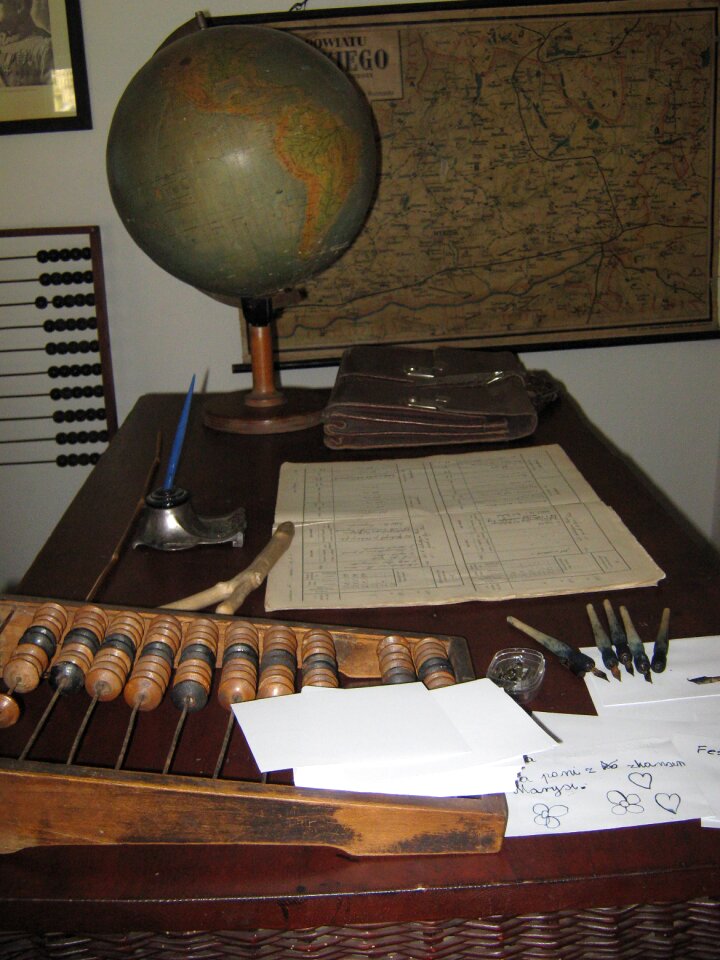 Science work desk globus
