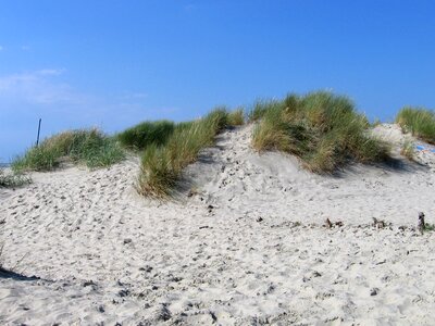 Dune ridge footprints borkum photo