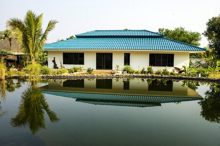 Bungalow house lake