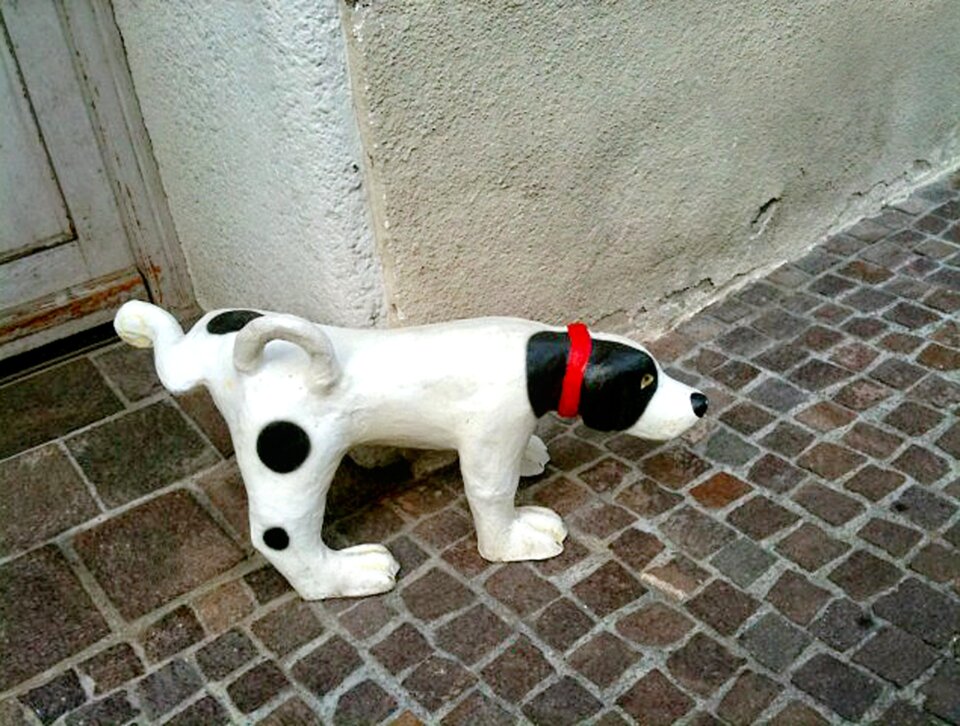 Dog pet made of stone