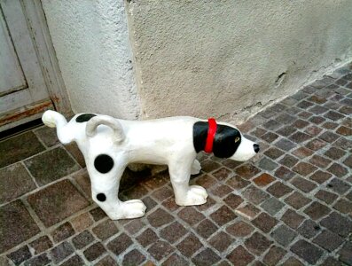 Dog pet made of stone