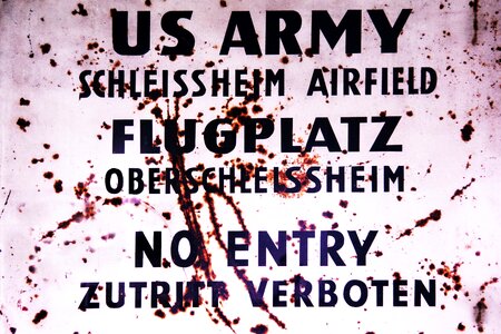 Upper wear airfield access forbidden old