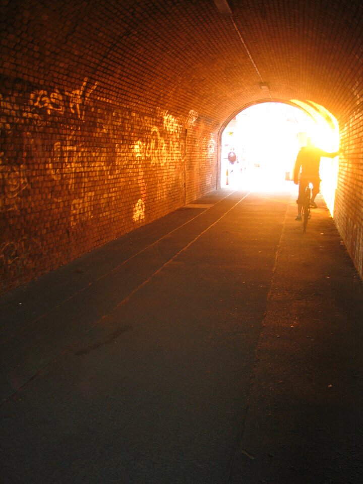 Underpass bike vault
