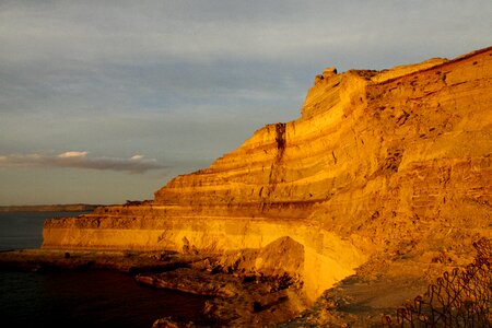 Mountain sunset yellow