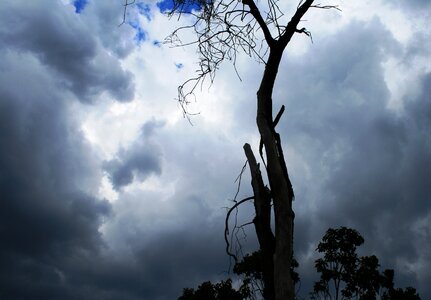 Storm building dark light patches photo