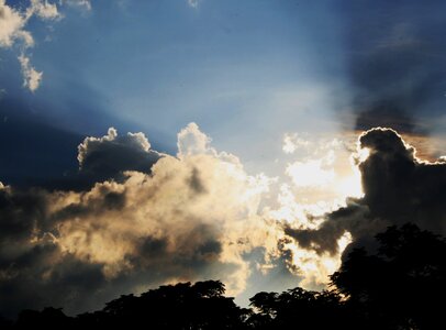 Sun piercing radiant