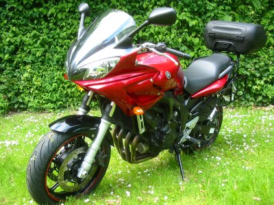 Motorcycle facer red motorcycle