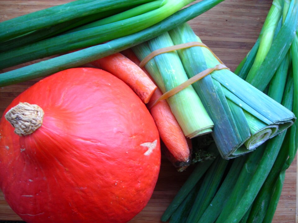 Pumpkin soup ingredients autumn
