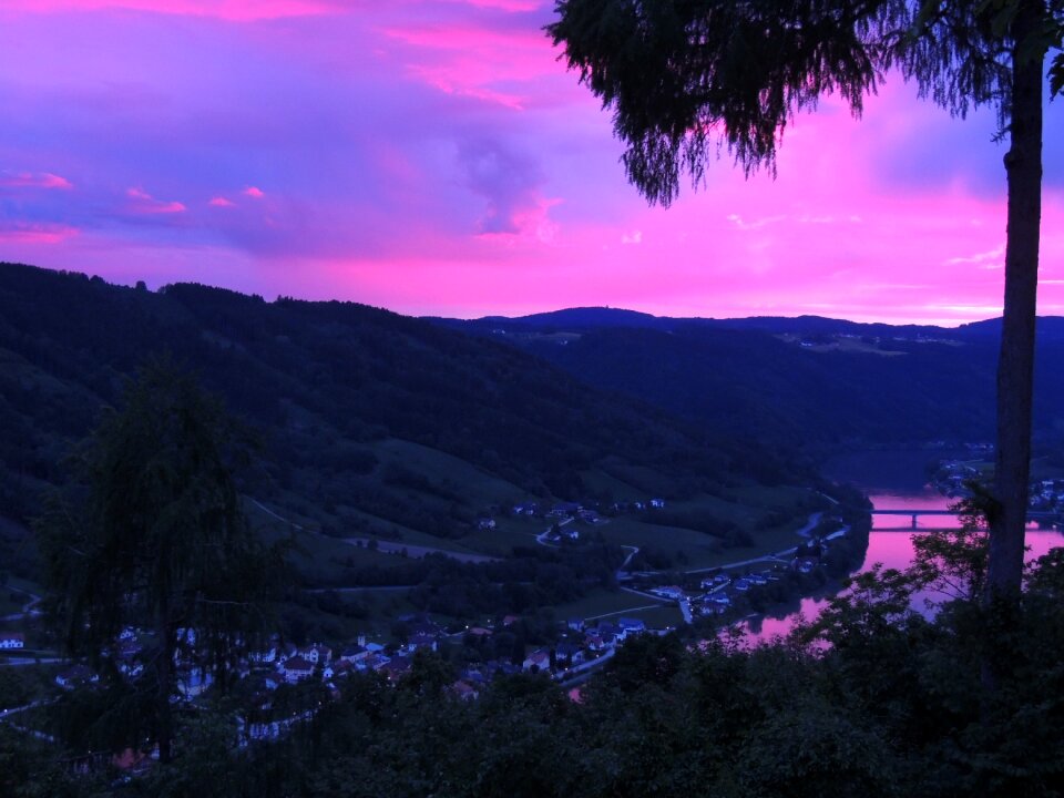 Sky sunset river