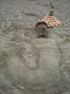 Beach art sandcastles sand creatures