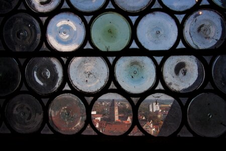 Slug glass round glass greenish