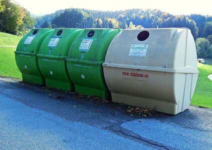 Disposal waste disposal glass container photo