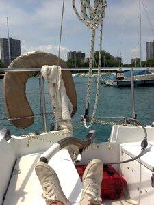 Lake summer sailing