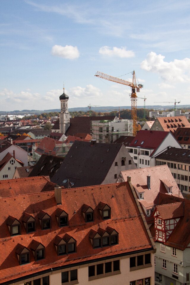 Architecture ulm panoramic view from the cathedral