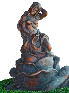 Sculpture beautiful woman isolated