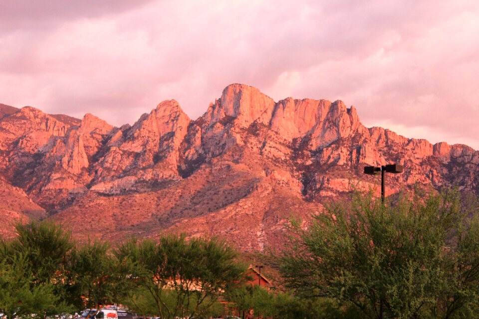 Mountains pink rock