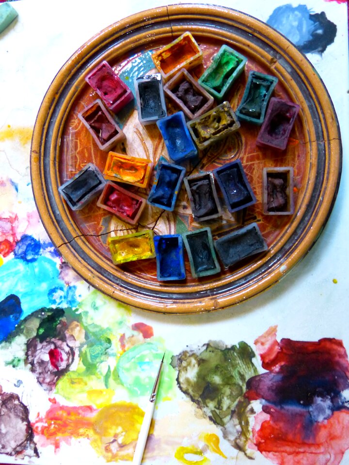 Colorful art watercolour painting