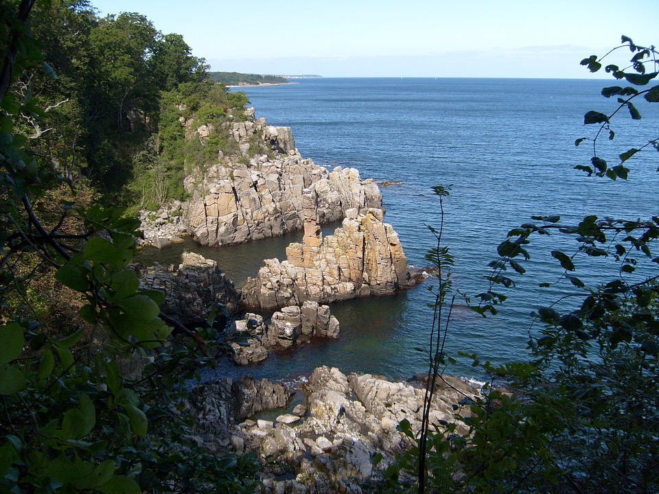 Baltic sea rock denmark