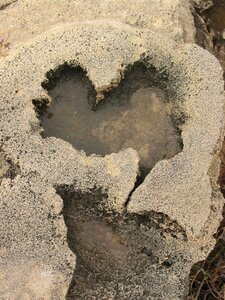 Romantic stone heart heart of stone