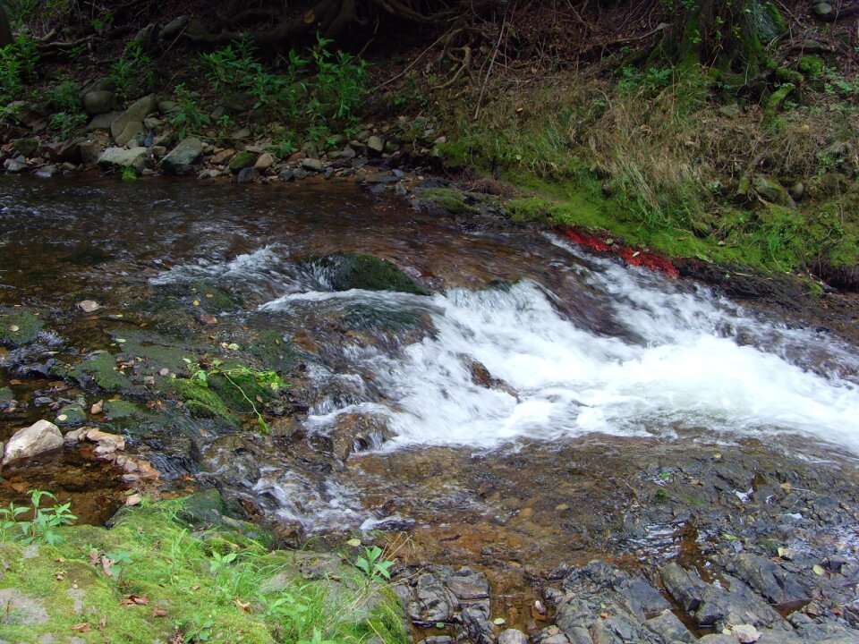 River waterfall stones