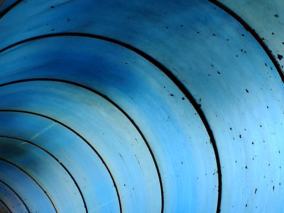 Blue blue structure ovals