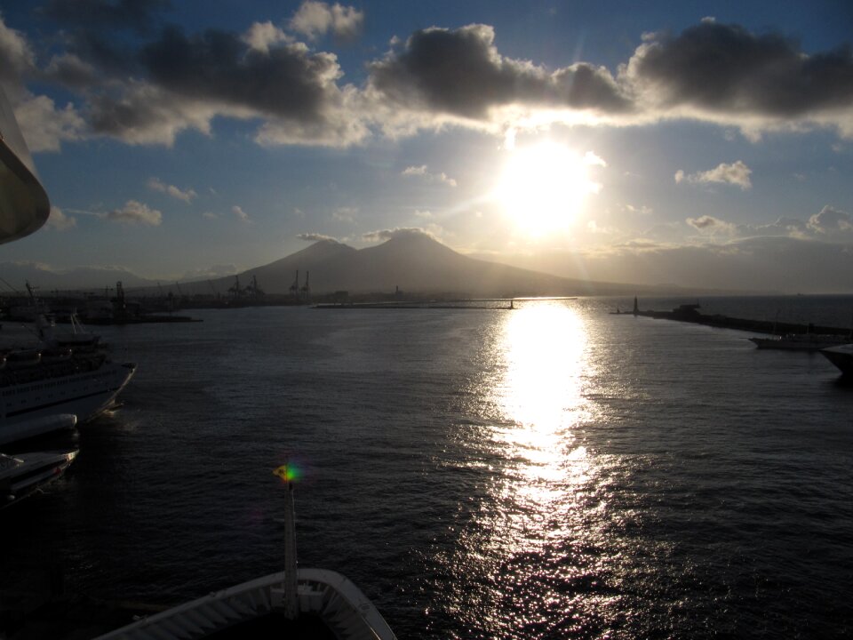 Water sun view of the ship