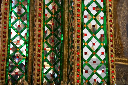 Gold emerald glass