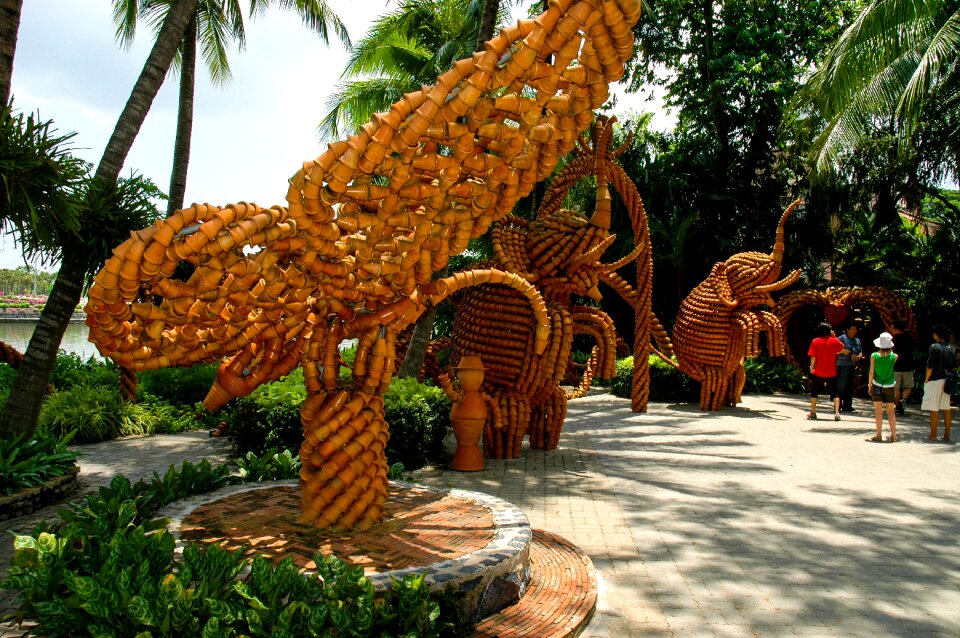 Flower pots park thailand