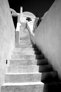 Staircase black and white perspective photo