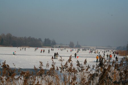 Landscape ice skating netherlands
