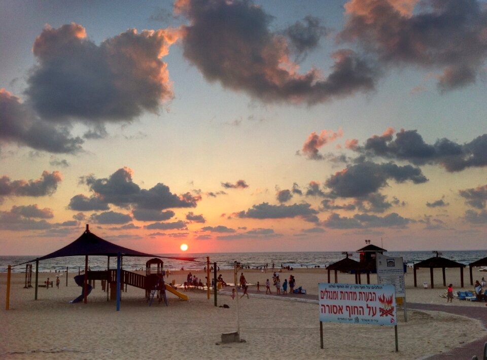Ocean water sunset