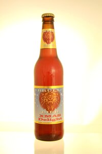 Christmas brewery bottle