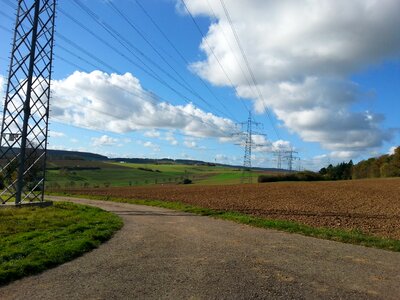 Nature autumn power poles