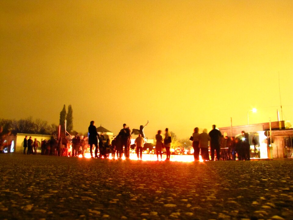 People lights in the evening