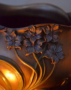 Ornamental flowers art nouveau organic pattern