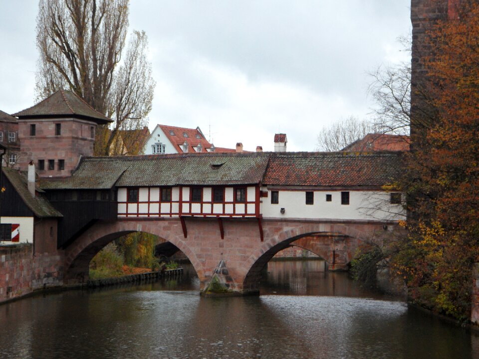 Bridge river autumn mood
